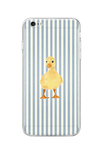 iPhone 6 Plus/6S Plus Uyumlu Ördek Yavrusu Desenli Şeffaf Telefon Kılıfı