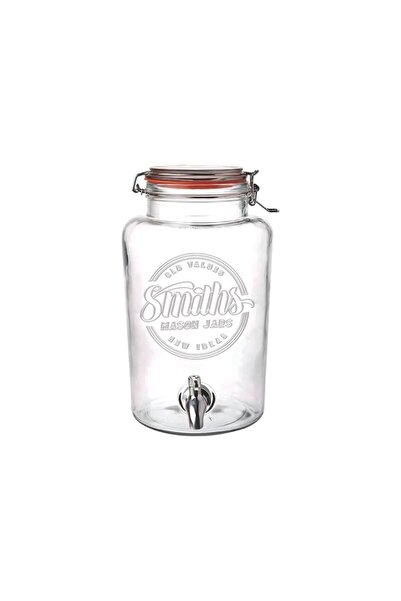 Om 5L Glass Beverage Dispenser with Stainless Steel Tap – Smiths Mason Jars, ...