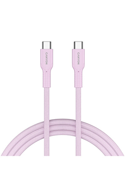 CANYON OnWire 60CL C-C 60W Cablu împletit 1m Roz