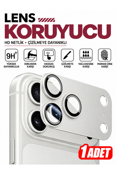 KVK PRİVACY iPhone 18 Pro Uyumlu Premium AR+AF Temperli Cam Tam Kaplama Kamer...