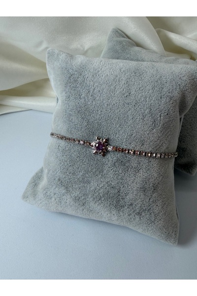 divakse Steel Bracelet with Zircon Stones and Clip-On Models