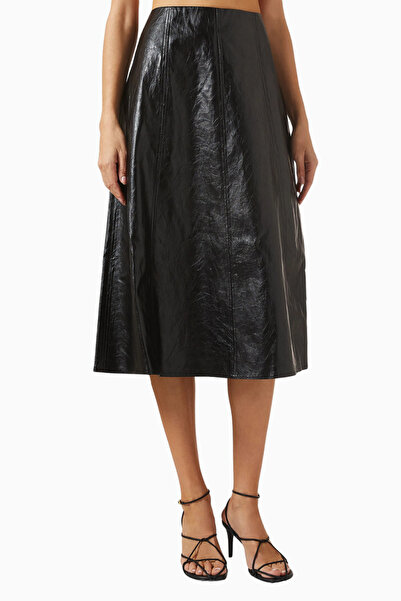 Marella Coated Twill Flared Midi Skirt, Modern and Stylish Design