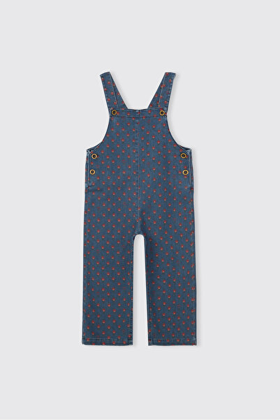 Panço Baby Girl Navy Blue Denim Salopet