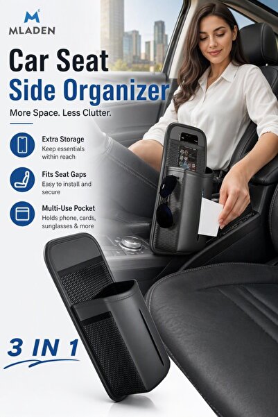 Generic 1 Pu Leather Car Seat Side Organizer Tissue Holder Cup Holder Waterpr...