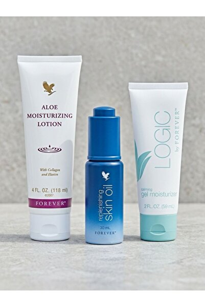 Forever Logic Soothing Gel Moisturizer & Replenishing Skin Oil & Aloe Moisturizing Lotion