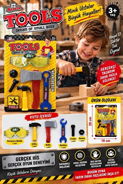 wappa Tools Set Oyuncak Tamir Seti, 5 Parça Oyuncak Tamir Seti, Sök Tak Eğiti...