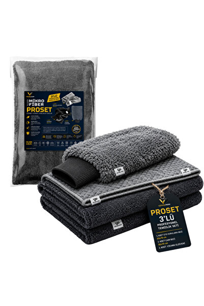 Vizyon Park ProSet Mikrofiber Oto Yıkama Temizleme Seti | Araç Kurulama Havlu...