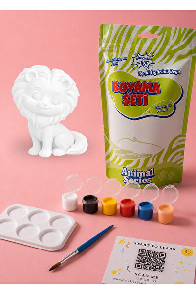 Aslan Boyama Seti | Hobi ve Eğitici Aktivite İçin 3D Aslan Boyama Seti | Animal Serisi