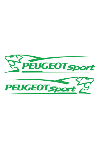 Oracal Set de 2 autocolante laterale Peugeot Sport cu leu - 40cm, Verde