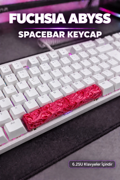 Makerpax Fuchsia Abyss 6.25U Spacebar Keycap - Cherry MX Uyumlu Mekanik Klavye Boşluk Tuşu