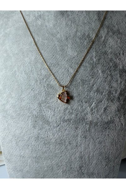 divakse Steel Necklace with Zircon Stone Figure Models