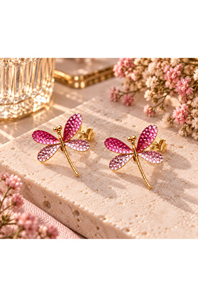 Bluw Jewelry أقراط ليبيلوولا المضيئة على شكل اليعسوب