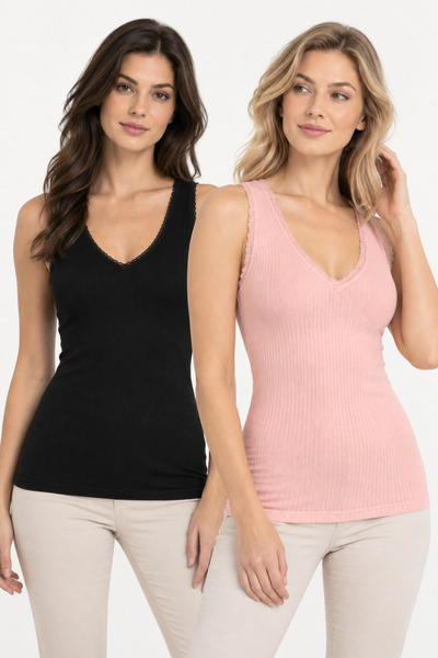Loule Women's 2-Piece Viscose Report V-Neck Wide Strap Athlete Set Flexible D...