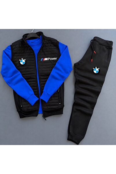 NewCabin New Season Mpower Printed Cotton Quilted Jacket-Track Pants-Sweatshi...