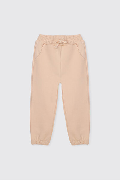 Panço Baby Girl Salmon Sweatpants with Pockets