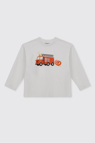 Panço Baby Boy Long Sleeve White T-Shirt