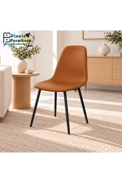 PixelsFurniture Pixel Furniture Pu Leather Dining Chair with Backrest with Bl...