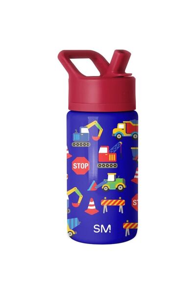 OEM Απλό Μοντέρνο Παιδικό Παγούρι Νερού 400ml – Ανοξείδωτο Ατσάλι, με Καλαμάκι