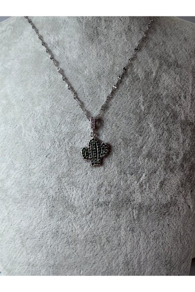 divakse Steel Necklace with Zircon Stone Figure Models