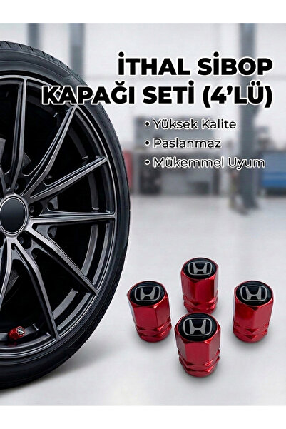 Aksefuar Lazer Honda Grubu ile Uyumlu Alüminyum Altıgen Sibop Kapak Seti (Kır...