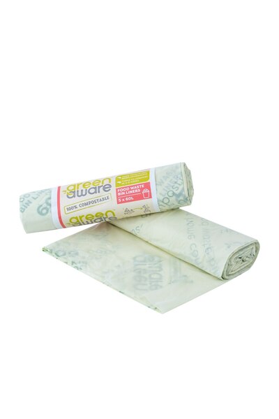 GreenAware Saci de gunoi compostabili 60L 5 bucăți