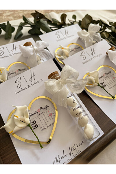 Zarif Souvenirs Magnet ve Nikah Şekeri Hediyelik 5 Adet Nikah, Kına, Söz, Niş...