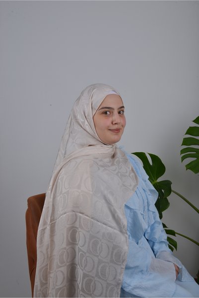 Rosalie Krem Halka Desenli Şal