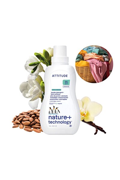 Attitude Mountain Essentials Detergent și balsam de rufe 2-în-1, 35 de spălăr...