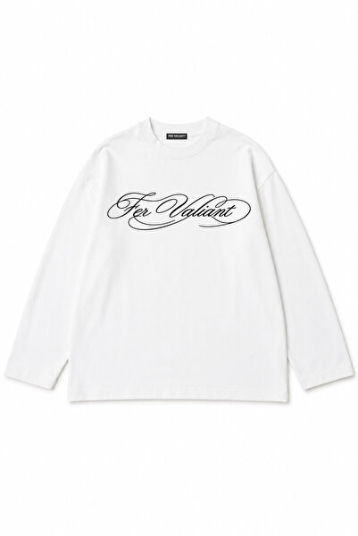 Fer Valiant Μακρυμάνικο μπλουζάκι Unisex με στάμπα, Oversize, Premium