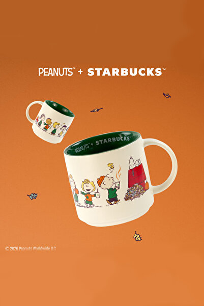 Starbucks Snoopy Peanuts Beyaz Baskılı Kupa 414ml - Limited Edition