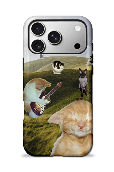 EDELFU iPhone 17 PRO Uyumlu - Komik Çakal Kediler, Çift Katmanlı Kapak, Parlak Yüzey Koruyucu Kılıf