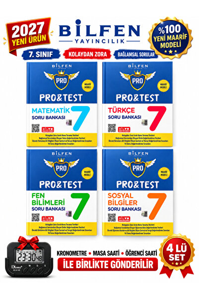 Bilfen Yayıncılık Bilfen 7.Sınıf Protest 2027 Mat-Fen-Türkçe-Sosyal %100 MAAR...
