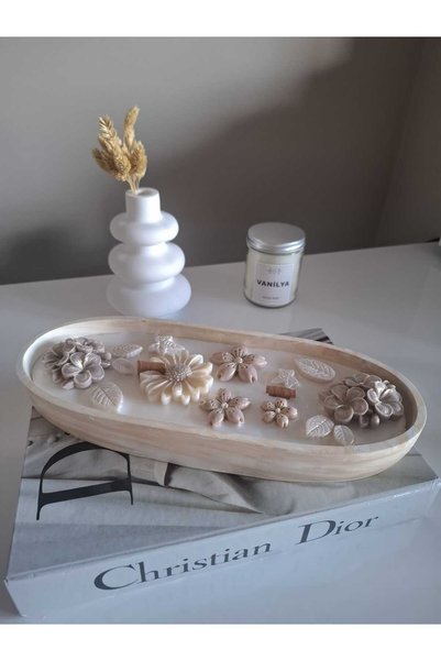 Serenity Garden 500 Gr Soya Wax Mum – Vanilya Kokulu – Ahşap Fitilli Dekoratif Mum 28x13 cm