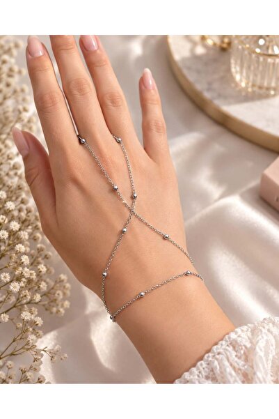 Kumru Studio Top Detailed Silver Color Elegant Steel Şahmeran