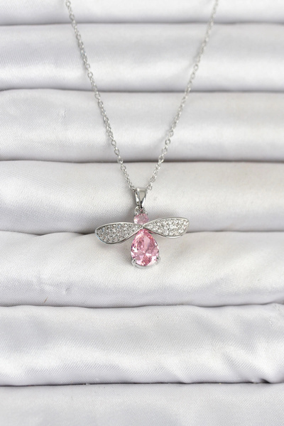 Lovesta Home 316L Steel Chain Silver Color Fly Model Women's Necklace Tj-Bko1...