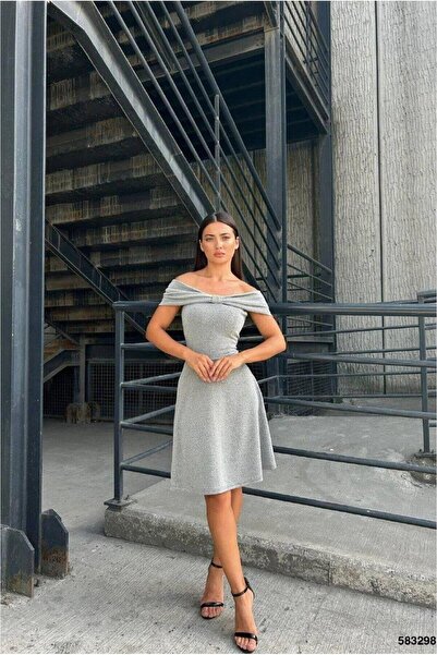 Şeker Portakalım Women's Evening Dress Madonna Stylish Dress Collar