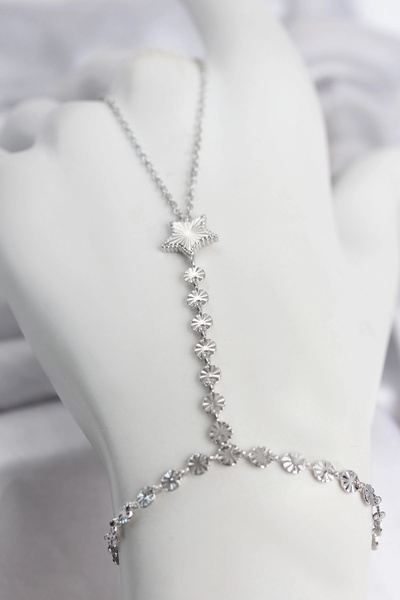 Lovesta Home Silver Color Brass Laser Star Model Zircon Stone Shahmeran Tj-Sn786