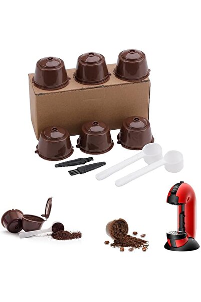 SYOSI Reusable Coffee Capsules for Dolce Gusto Machines, 6 PCS BPA-Free Filte...