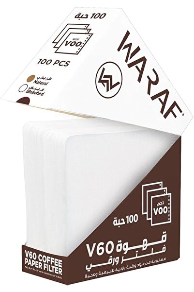 WARAF Coffee Filters V00 Square Paper Premium White 100pcs Japanese Material ...