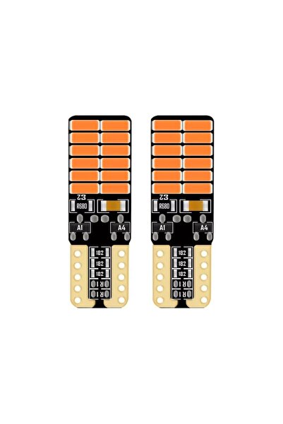 Hnc 24 Ledli Dipsiz T10 Park Ampulü 24V Turuncu Işık (2 Adet)