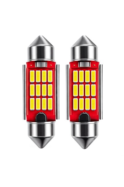 Hnc 39mm C5W Sofit LED Ampul 12 LED Beyaz Işık Plaka Tavan Bagaj Aydınlatma 1...
