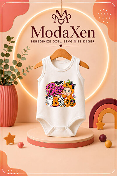 ModaXen Baby Bodysuit with Halloween Print, Printed 100% Cotton (Newborn & In...