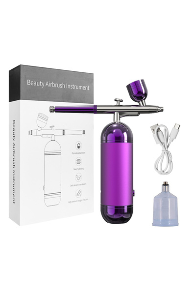 Choice PURPLE Airbrush Nail with Compressor Portable Air Brush for Nails Art ...
