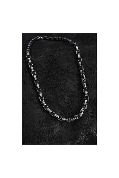 evimdeyokyok 316L Steel King Chain Model Silver Color Men's Necklace Tj-Erk1405