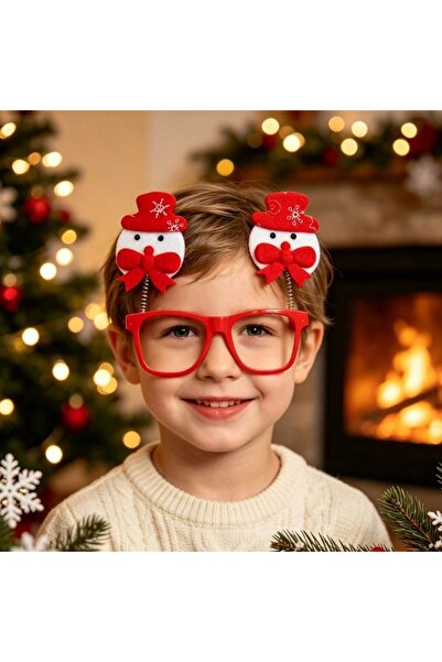 idei Christmas decorative glasses with figures of Santa Claus on bows, size 1...