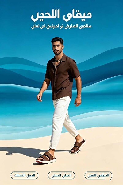 Al Masheel Store صنادل عصرية ذات نعل سميك - تصميم مريح لراحة طوال اليوم