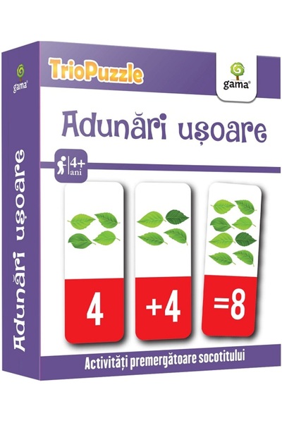 Gama TrioPuzzle: Adunari usoare 4 ani+