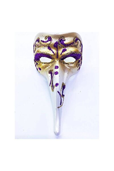 evimdeyokyok Made from Purple Color Embroidered Ceramic Material, Venice Long...