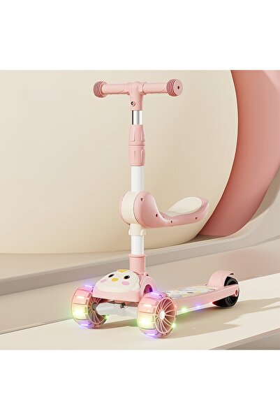 Ma Baby Kick Scooter, with Adjustable Seat, Adjustable Height Handlebar, PU L...