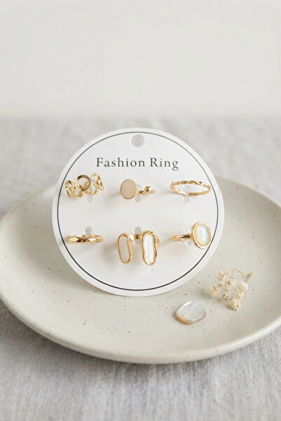 Lovesta Home Gold Color Brass 6-Piece Ring Set Byk4299 Tj-Byk4299